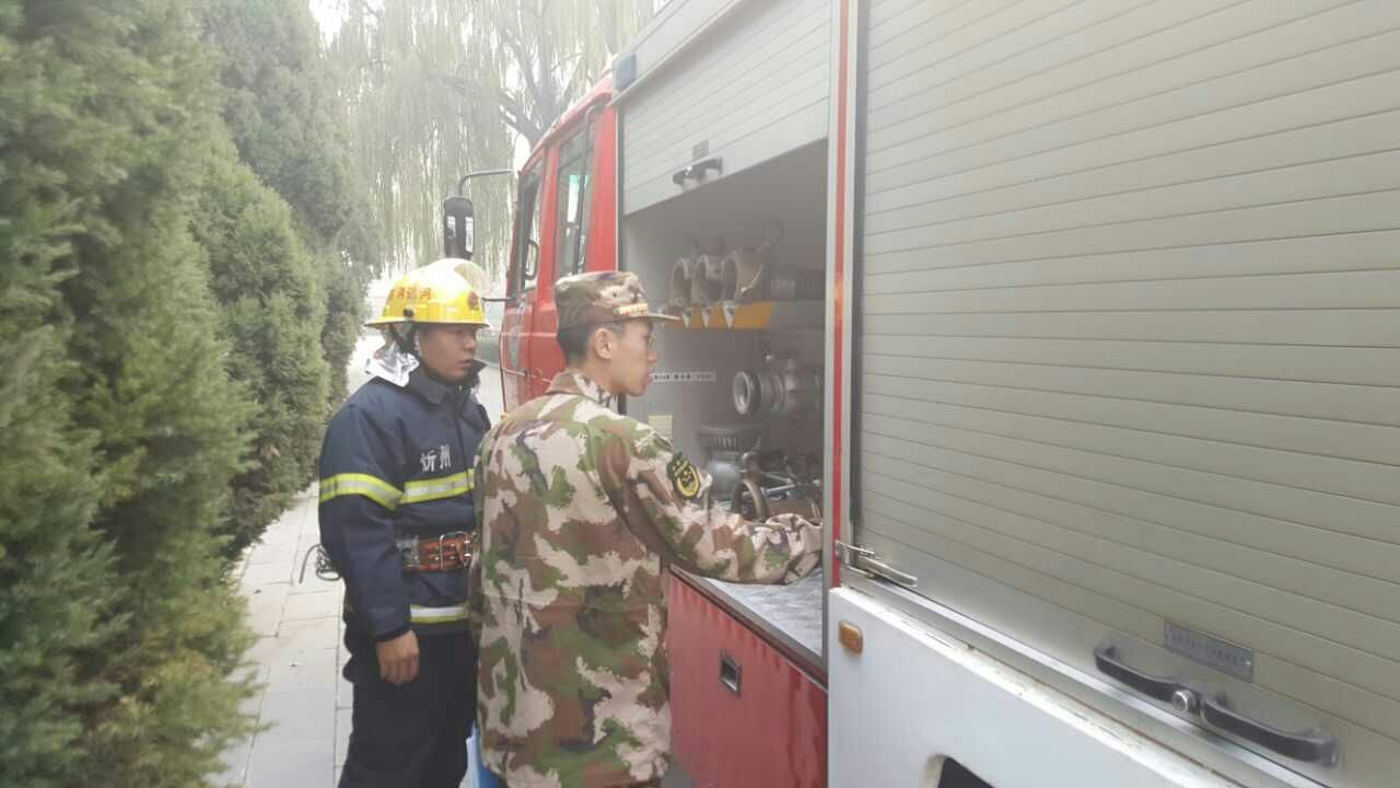 山西消防总队对河边镇镇政府专职消防队进行考核