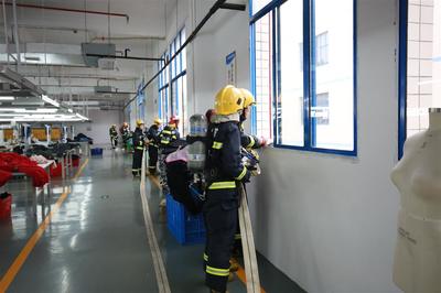 冷水滩区组织开展园区厂房灭火实战演练