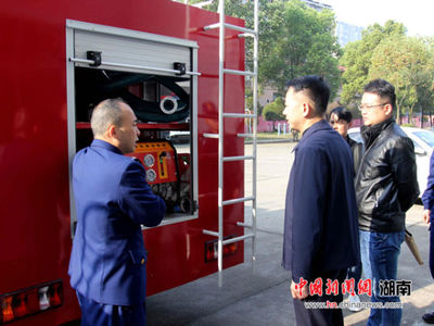 消防车下乡进沅江，乡镇消防安全迈新步